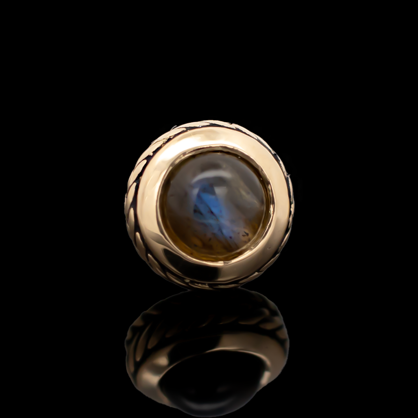 Laurel - 18kt Gold Threadless End - Khrysos Jewelry