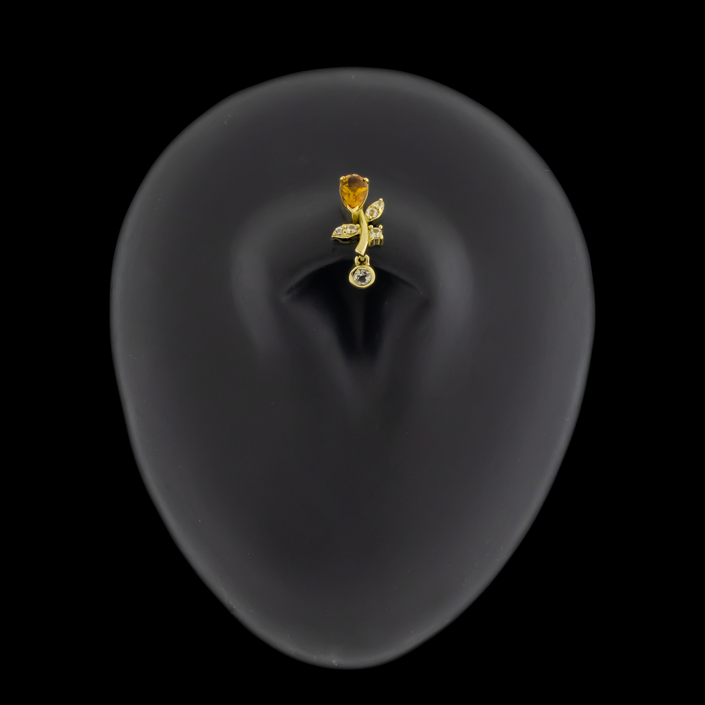 Hazel - 18kt Gold Threadless End - Khrysos Jewelry