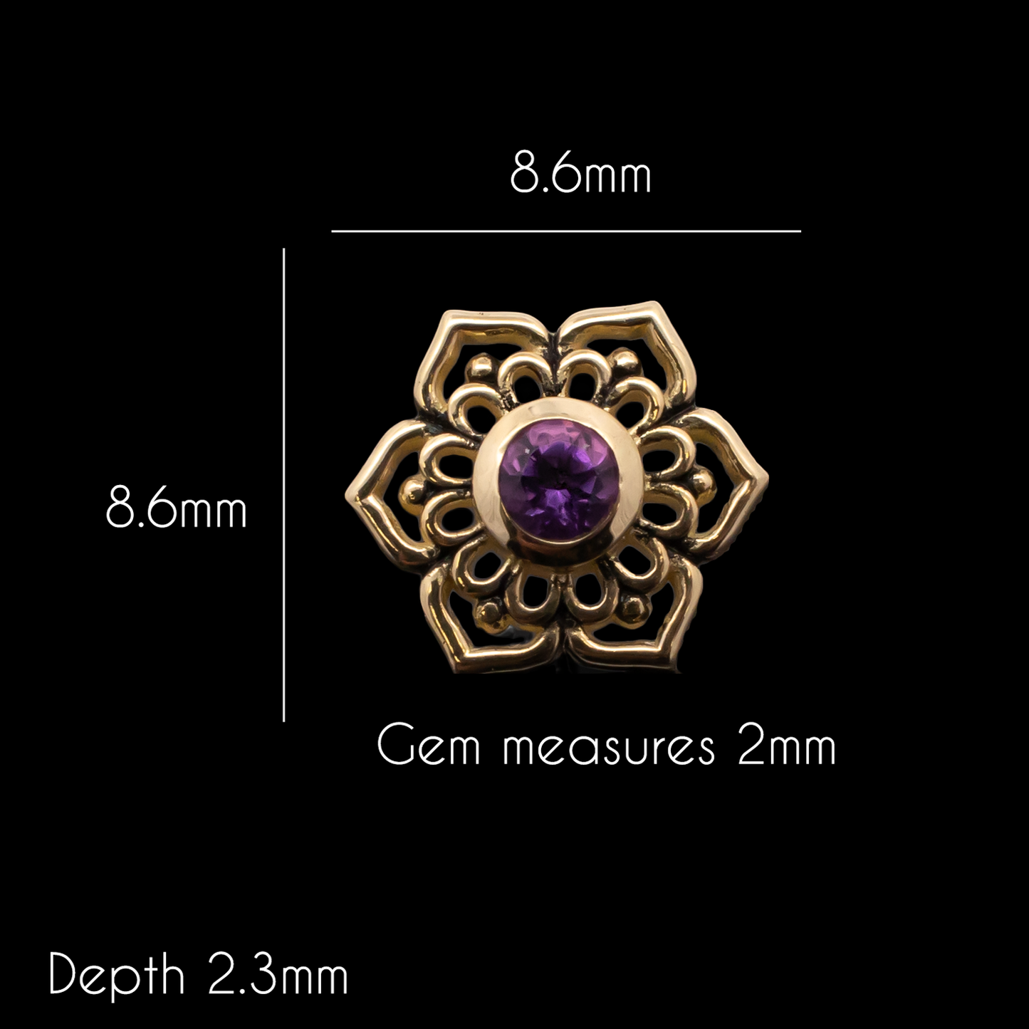 Aurora - 18kt Gold Threadless End - Khrysos Jewelry