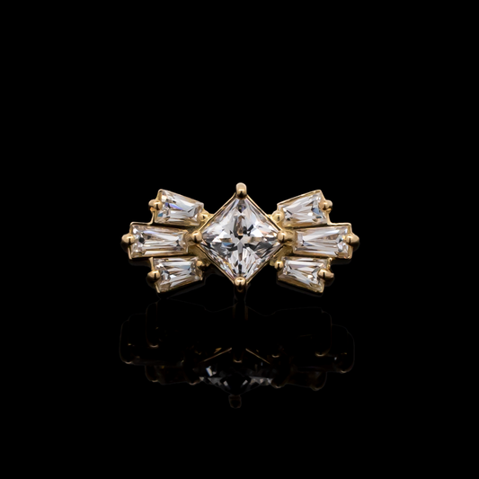 Luca - 18kt Gold Threadless End - Khrysos Jewelry