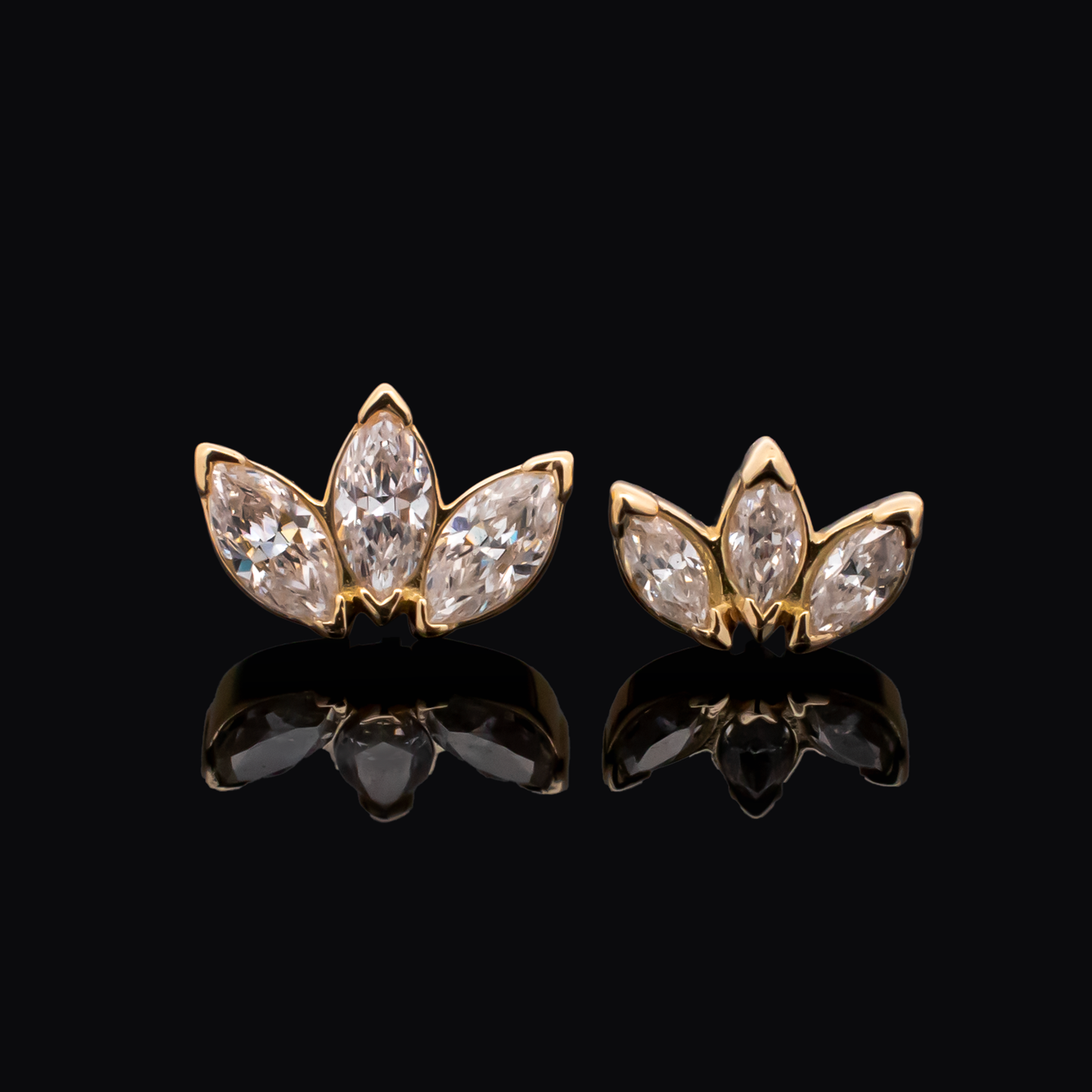Eloria - 18kt Gold Threadless End - Khrysos Jewelry