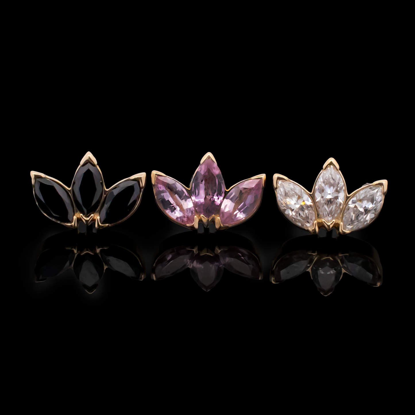 Eloria - 18kt Gold Threadless End - Khrysos Jewelry