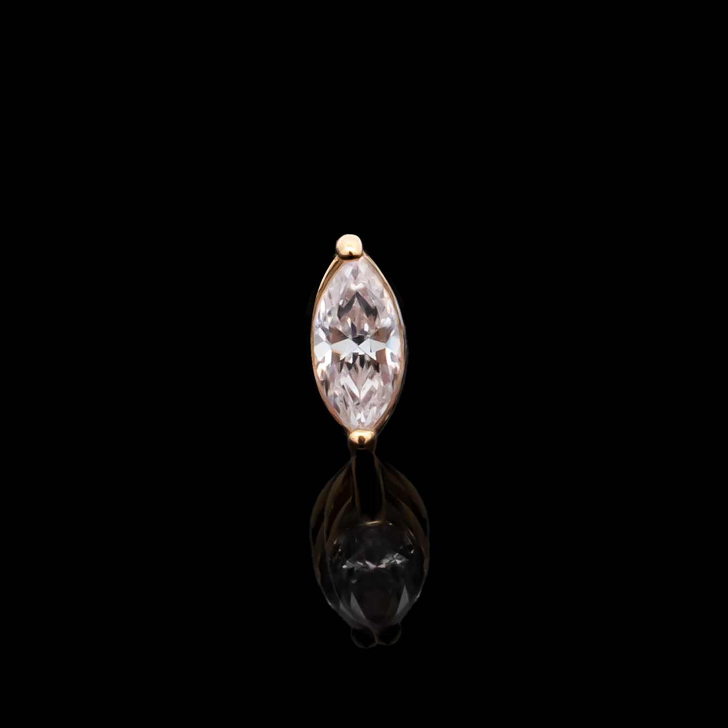 Aurum - 18kt Gold Threadless End - Khrysos Jewelry