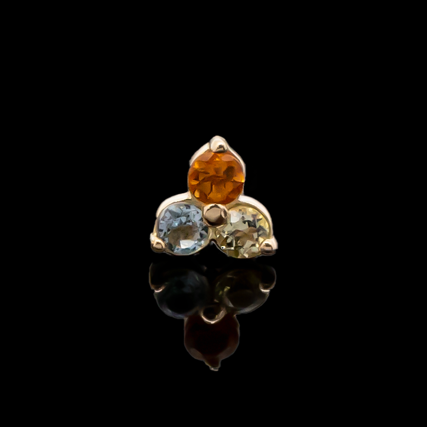 Eleanor - 18kt Gold Threadless End - Khrysos Jewelry
