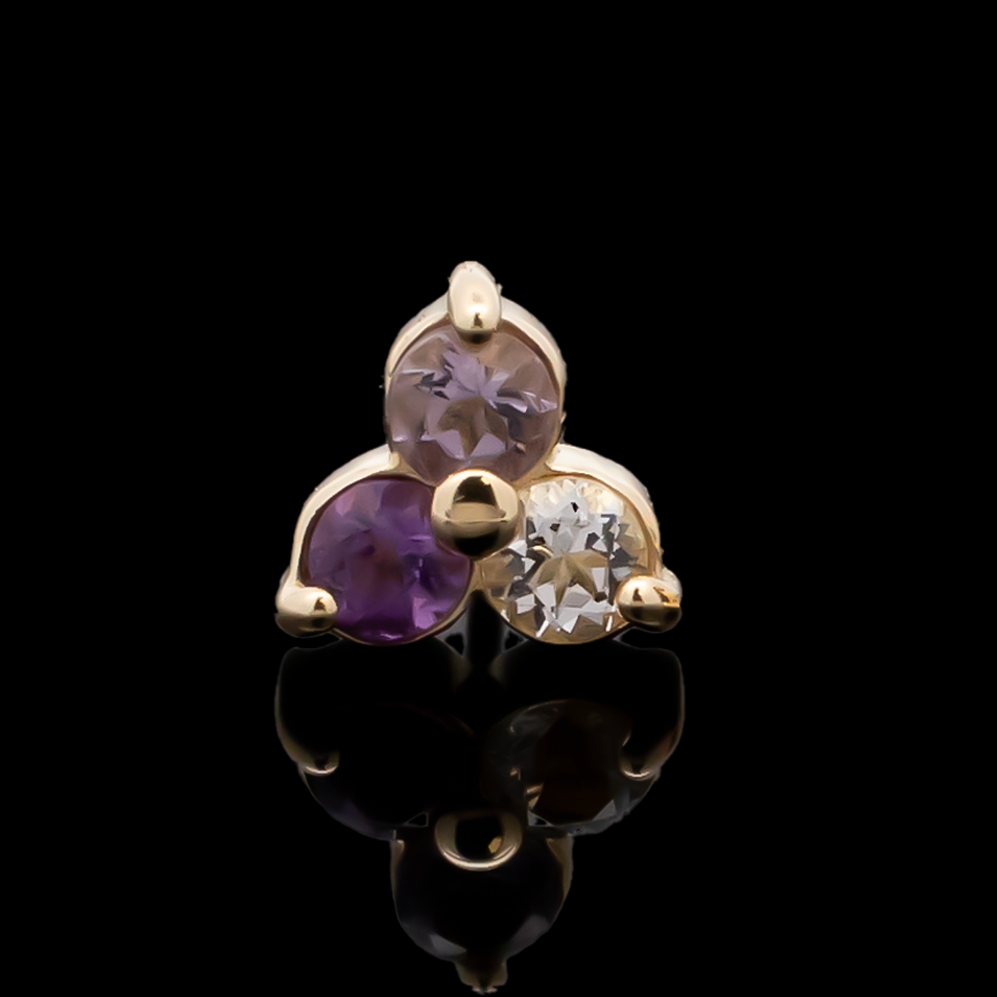 Eleanor - 18kt Gold Threadless End - Khrysos Jewelry