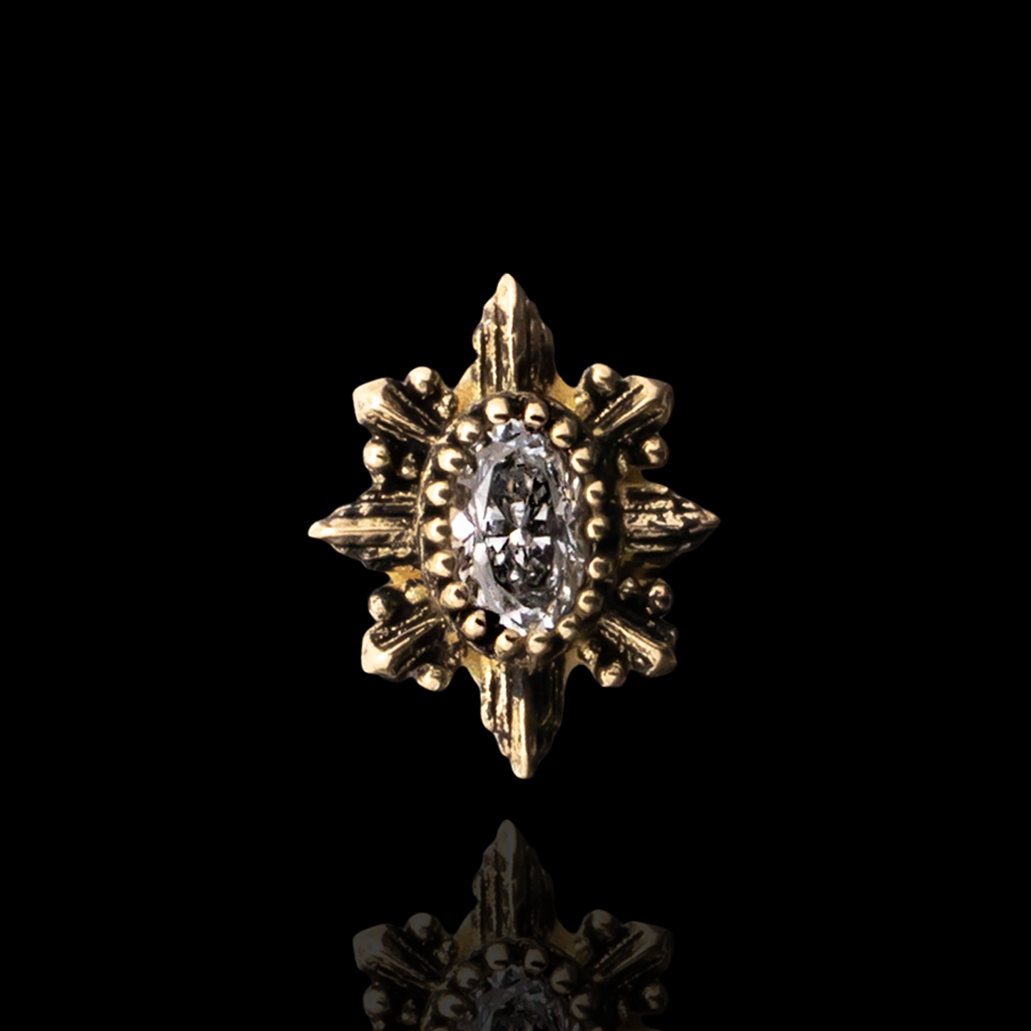 River - 18kt Gold Threadless End - Khrysos Jewelry