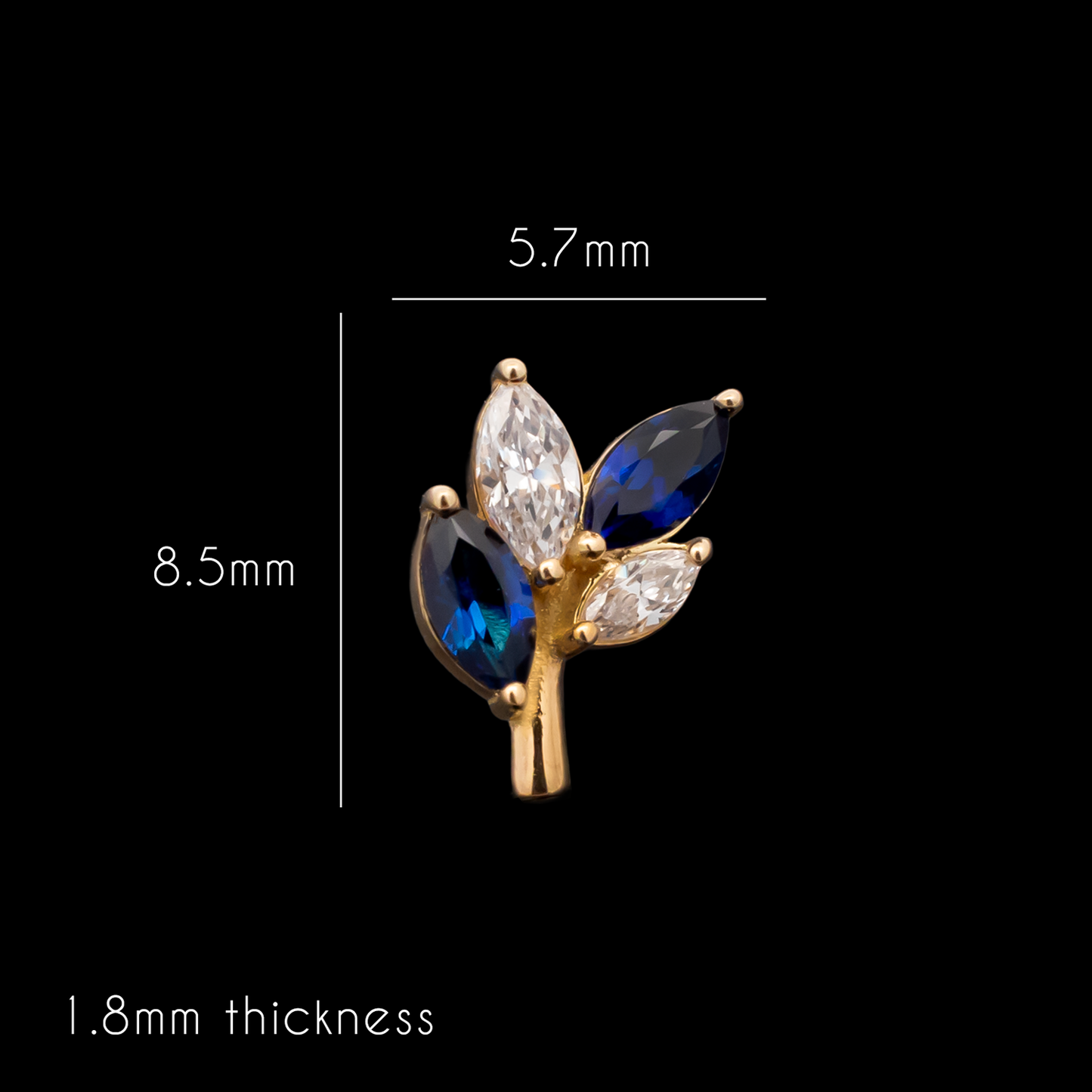 Valenza - 18kt Gold Threadless End - Khrysos Jewelry