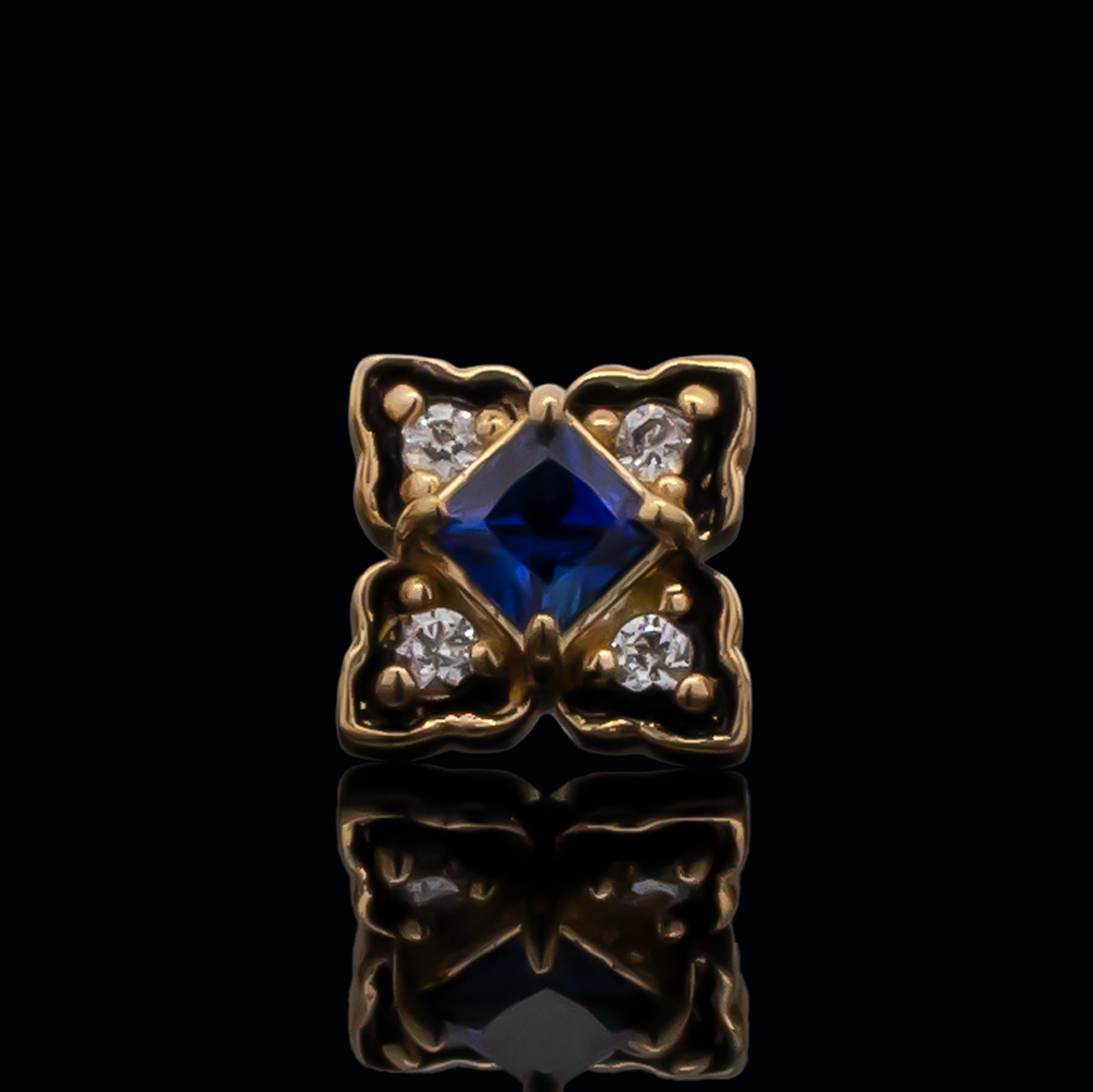 Asher - 18kt Gold Threadless End - Khrysos Jewelry