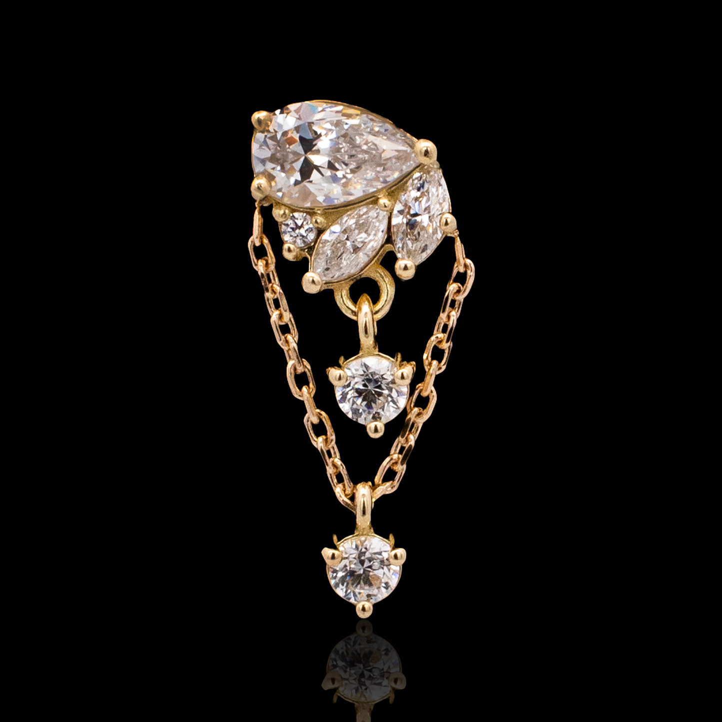 Atlas - 18kt Gold Threadless End - Khrysos Jewelry