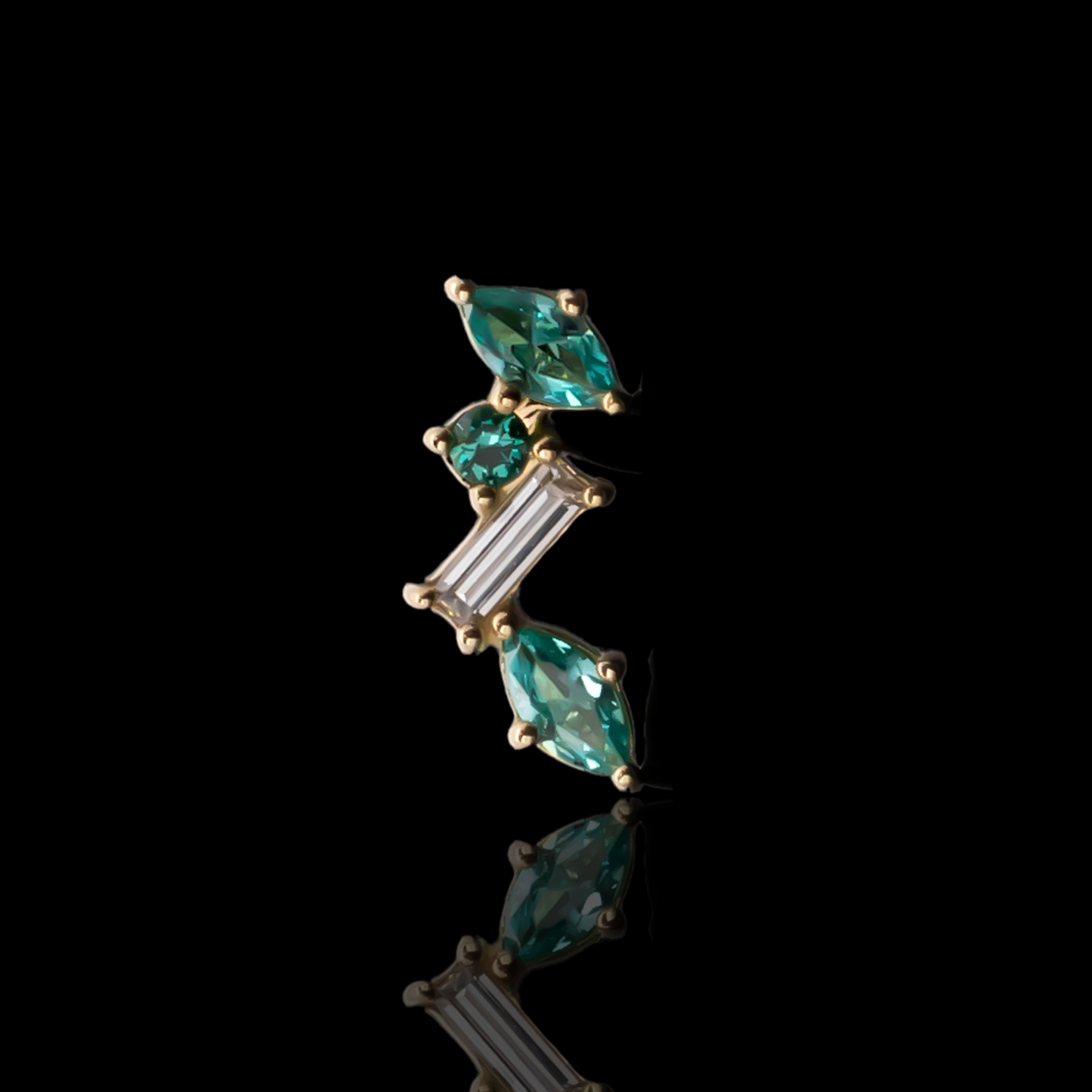 Ivy - 18kt Gold Threadless End - Khrysos Jewelry