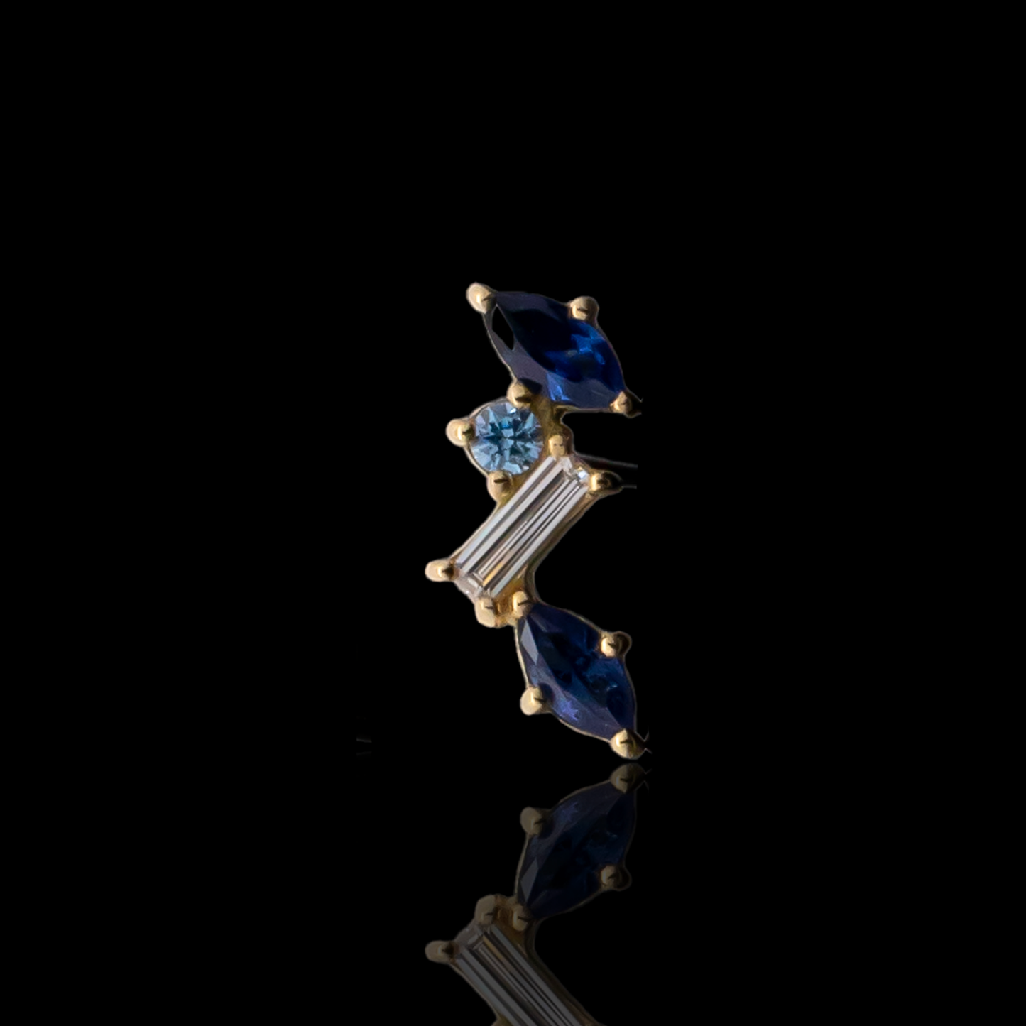 Ivy - 18kt Gold Threadless End - Khrysos Jewelry