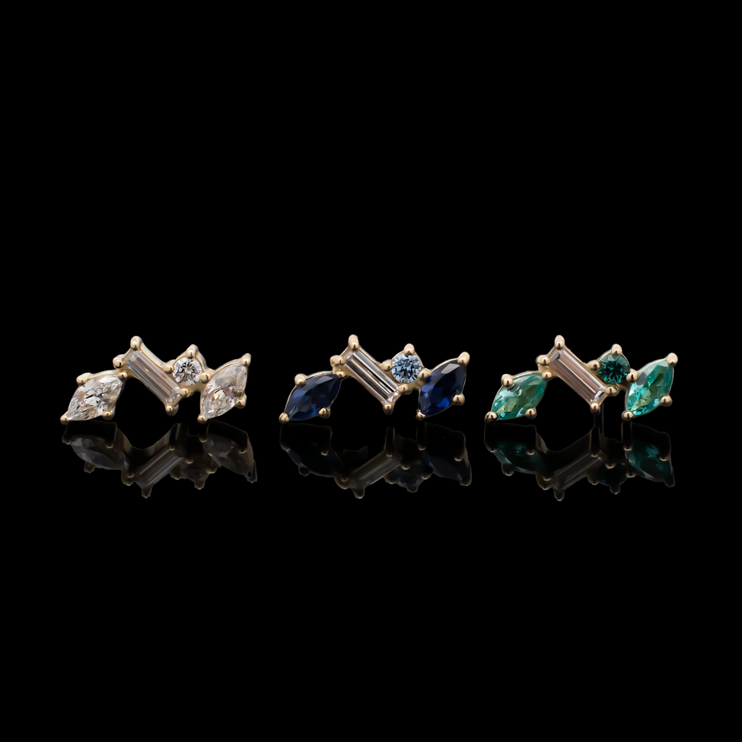 Ivy - 18kt Gold Threadless End - Khrysos Jewelry