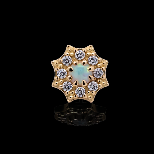 Solene - 18kt Gold Threadless End - Khrysos Jewelry