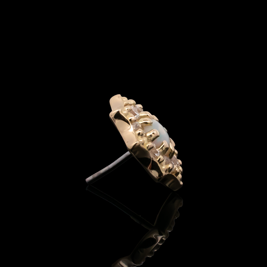 Solene - 18kt Gold Threadless End - Khrysos Jewelry