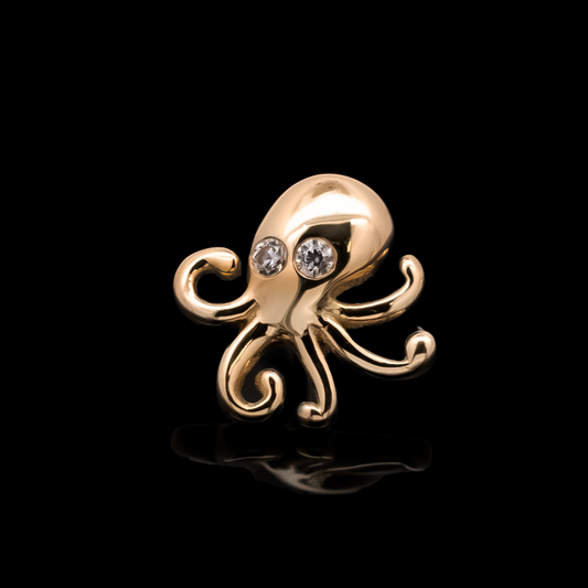 Nautira - 18kt Gold Threadless End - Khrysos Jewelry