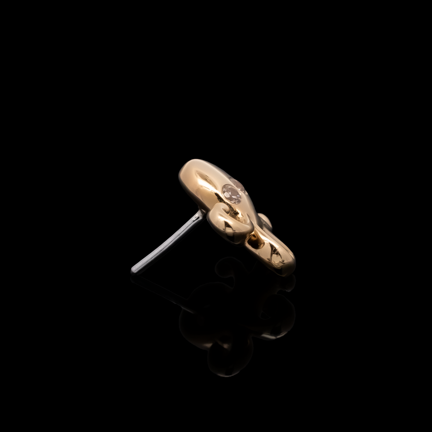 Nautira - 18kt Gold Threadless End - Khrysos Jewelry