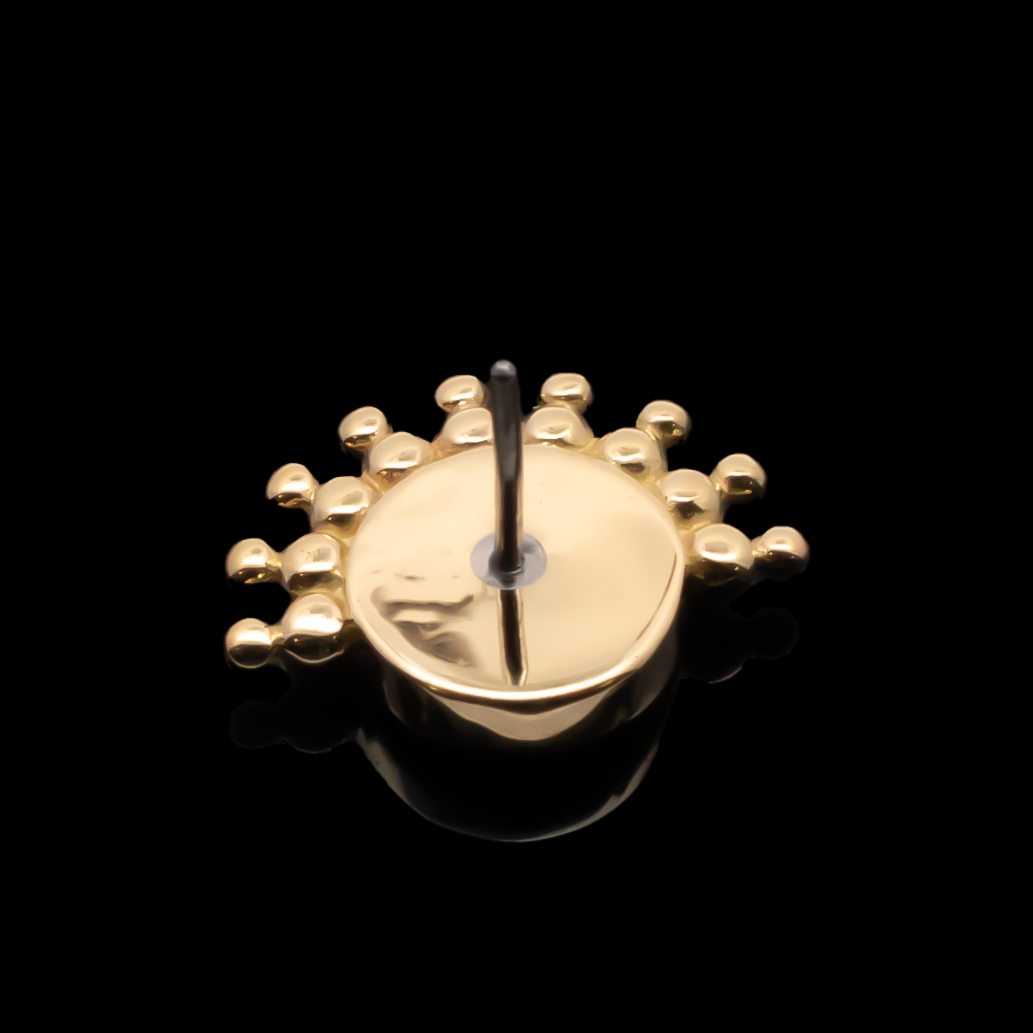 Skylar - 18kt Gold Threadless End - Khrysos Jewelry