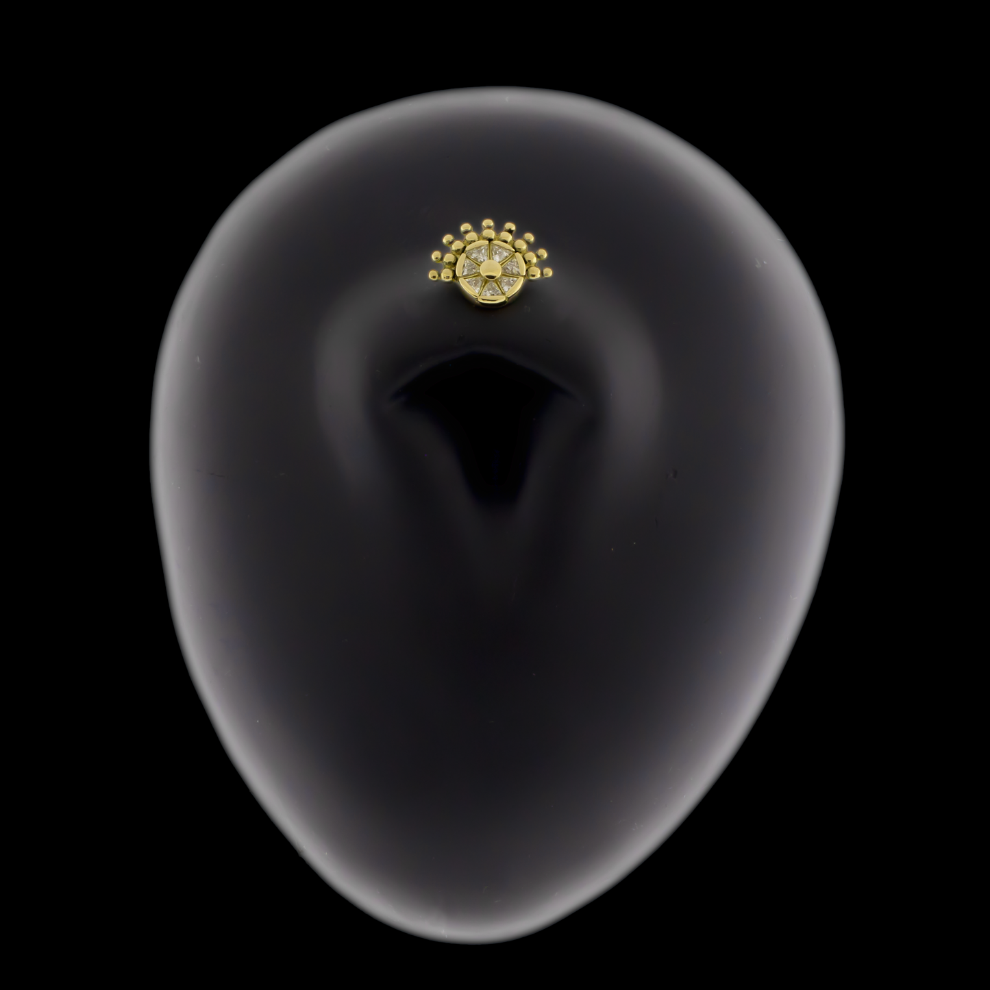 Skylar - 18kt Gold Threadless End - Khrysos Jewelry