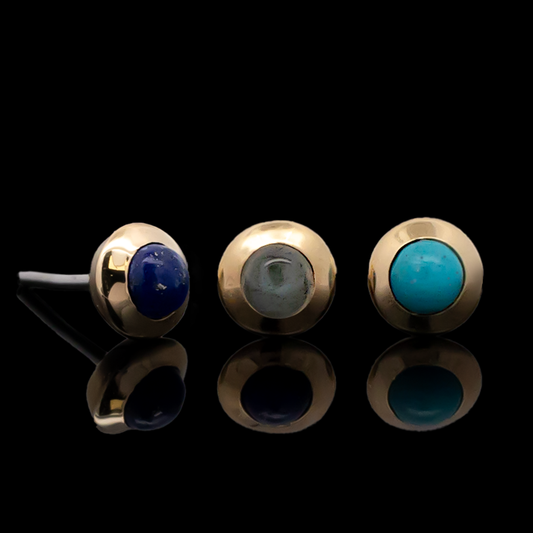 Indie - 18kt Gold Threadless End - Khrysos Jewelry