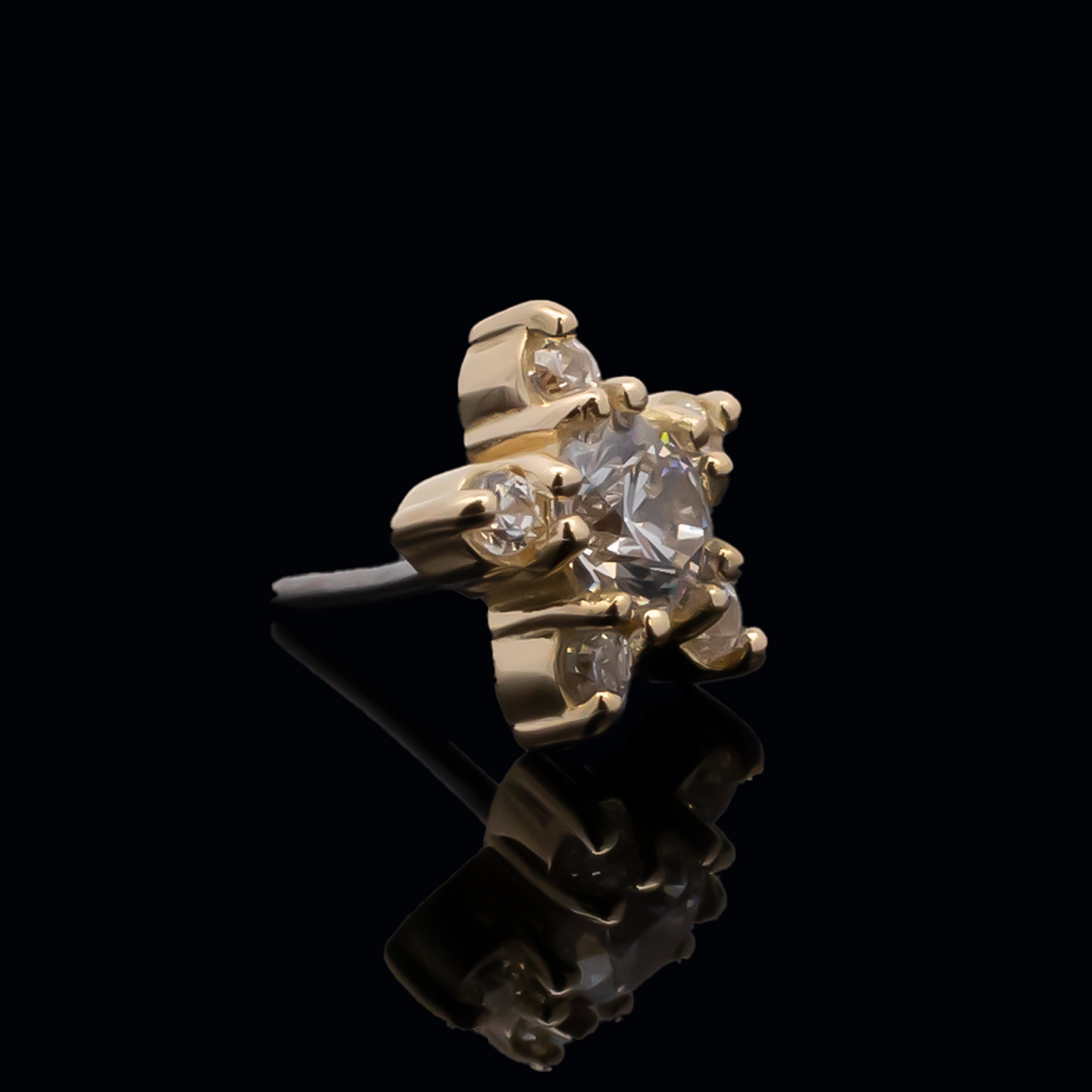 Madeline - 18kt Gold Threadless End - Khrysos Jewelry