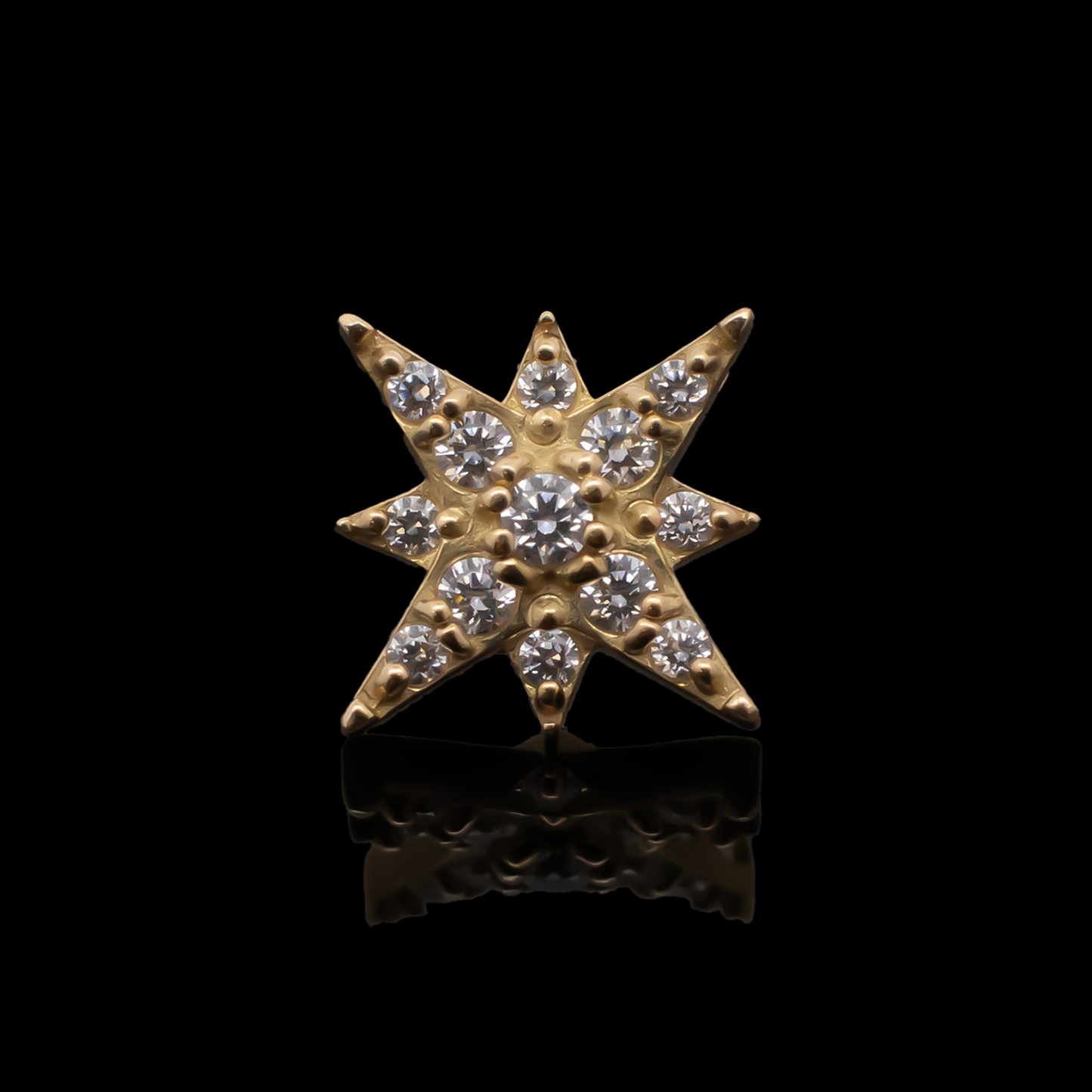 Everly - 18kt Gold Threadless End - Khrysos Jewelry