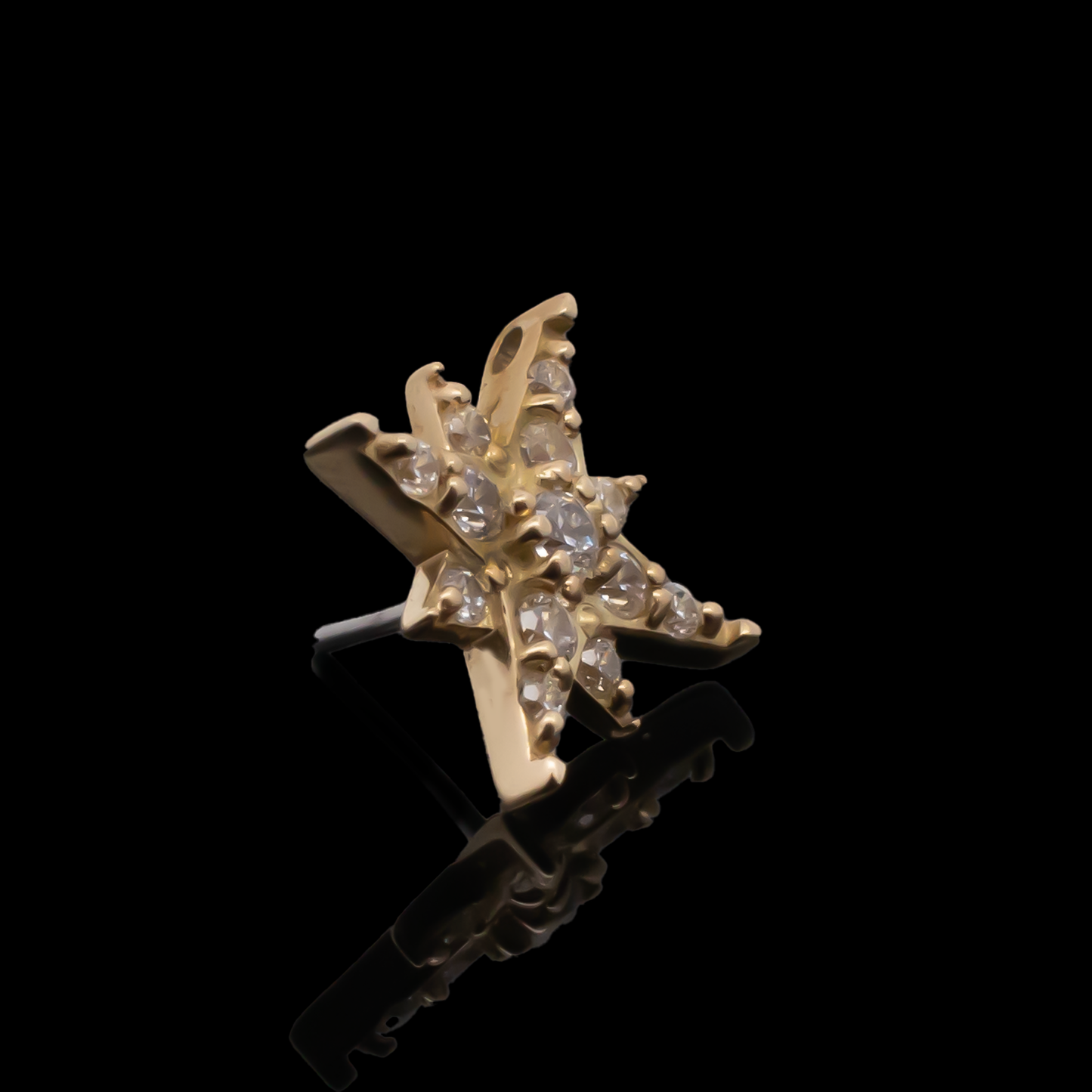 Everly - 18kt Gold Threadless End - Khrysos Jewelry