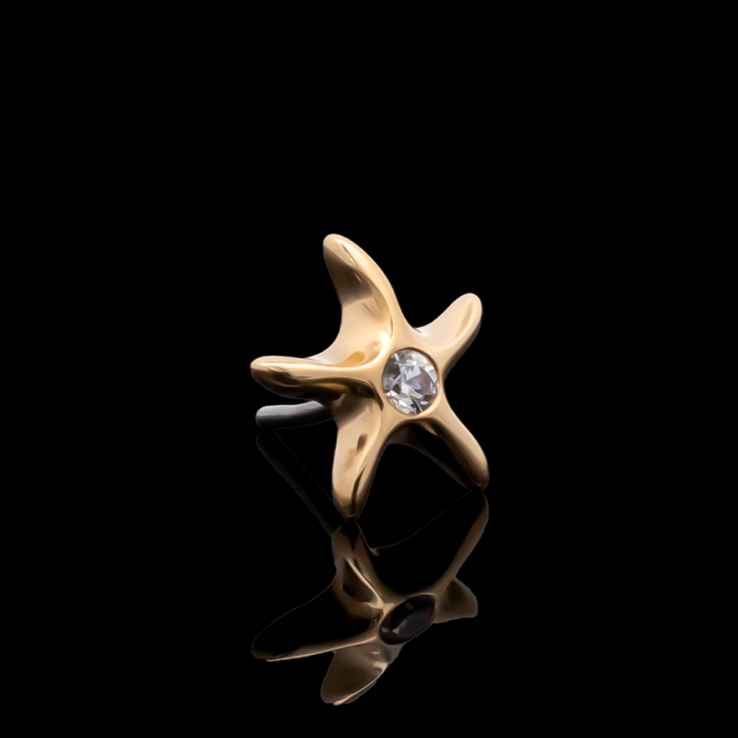Threadless Piercing End 18K Gold Threadless Ends for Piercings
