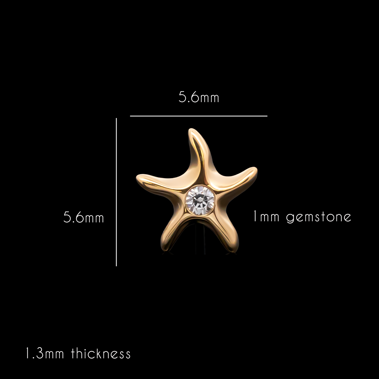Maristar - 18kt Gold Threadless End - Khrysos Jewelry