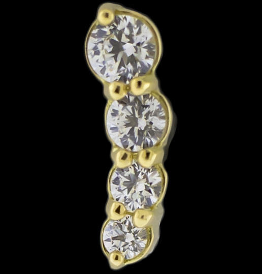 Seraphis - 14kt Gold Threadless End - Khrysos Jewelry