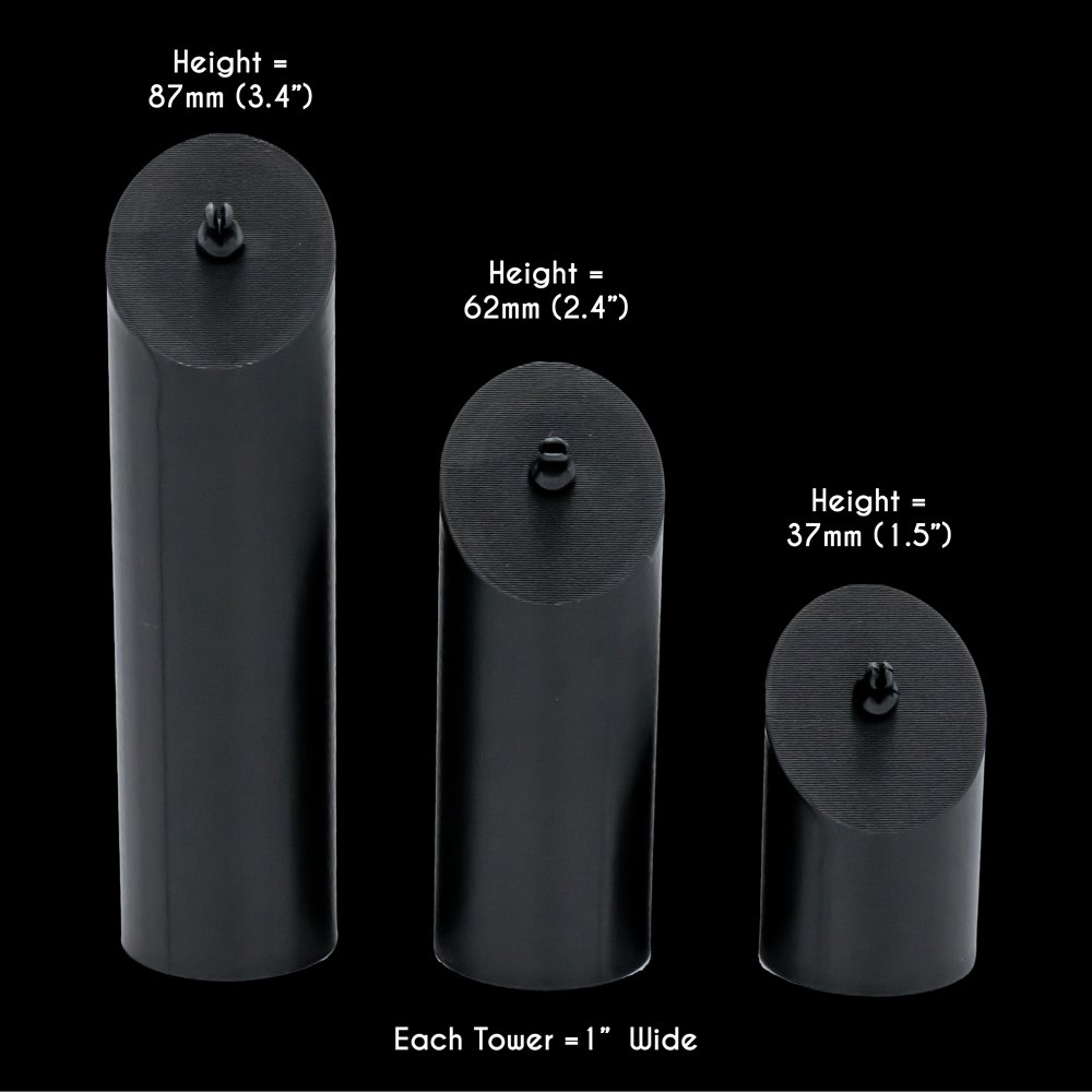 3 Piece Cylinder Tower Clip Display Set - Khrysos Jewelry