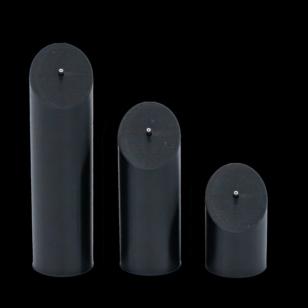 3 Piece Cylinder Tower Display Set- Threadless Ends - Khrysos Jewelry
