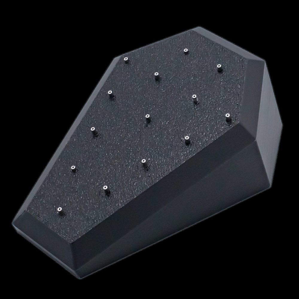 Large Angled Coffin Display- Threadless- Holds 14 Ends - Khrysos Jewelry