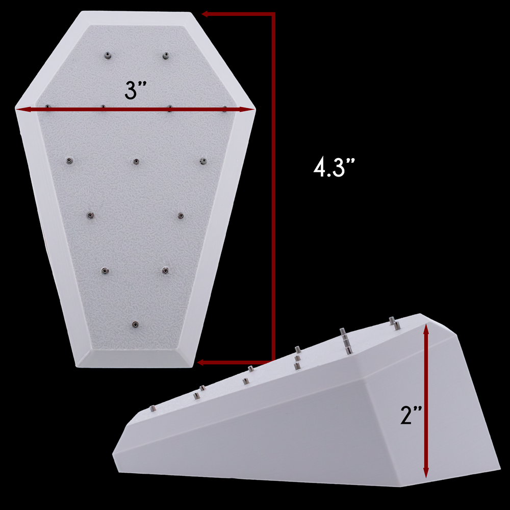 Large Angled Coffin Display- Threadless- Holds 14 Ends - Khrysos Jewelry