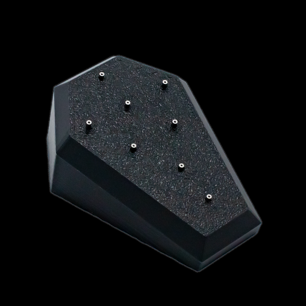 Small Angled Coffin Display- Threadless- Holds 8 Ends - Khrysos Jewelry