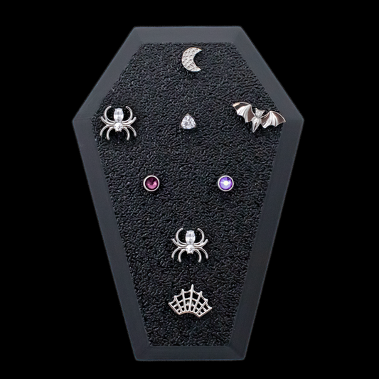 Small Angled Coffin Display- 16G- Holds 8 Ends - Khrysos Jewelry