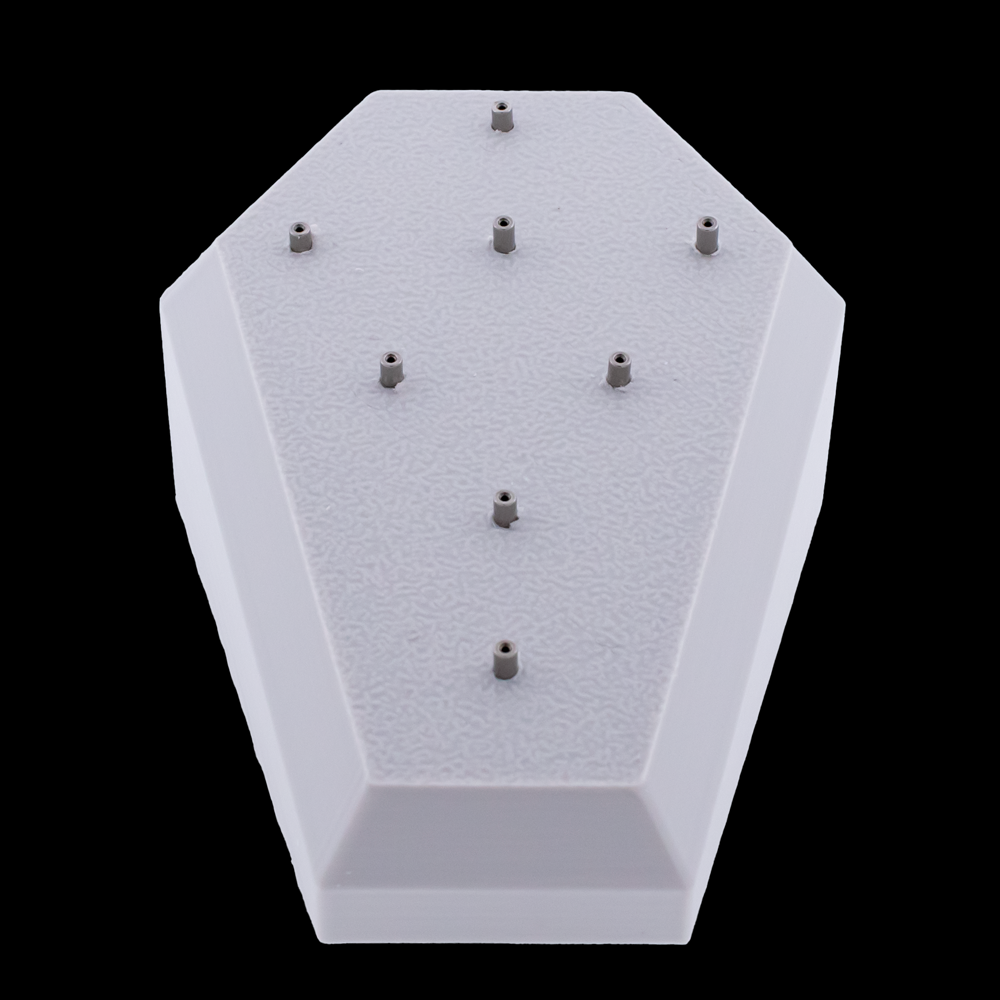 Small Angled Coffin Display- Threadless- Holds 8 Ends - Khrysos Jewelry