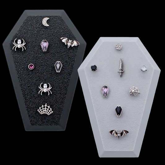 Small Angled Coffin Display w/ Threadless Ends - Khrysos Jewelry