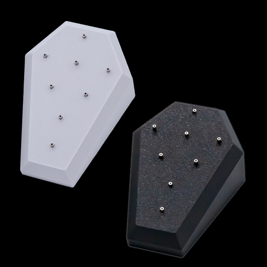 Small Angled Coffin Display- 16G- Holds 8 Ends - Khrysos Jewelry