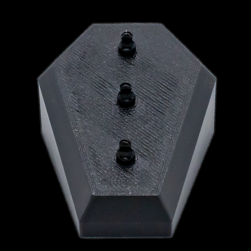 Small Angled Coffin Display- Holds 3 Rings & Barbells - Khrysos Jewelry