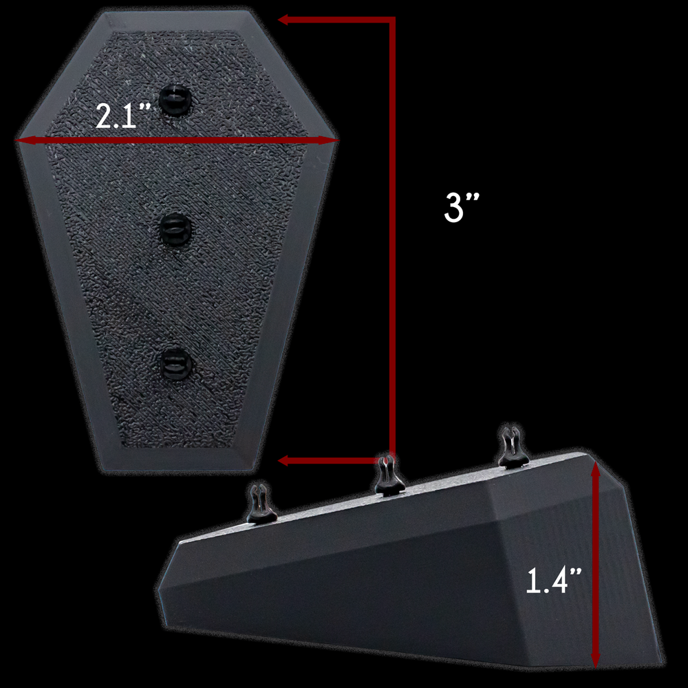 Small Angled Coffin Display- Holds 3 Rings & Barbells - Khrysos Jewelry