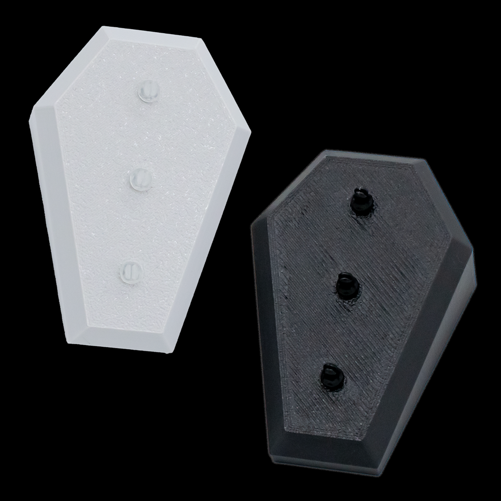 Small Angled Coffin Display- Holds 3 Rings & Barbells - Khrysos Jewelry
