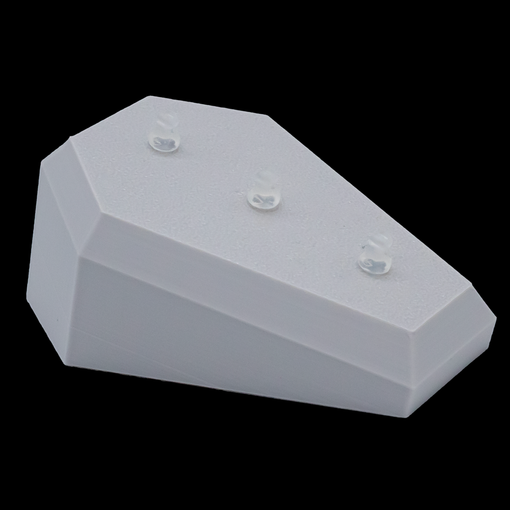 Small Angled Coffin Display- Holds 3 Rings & Barbells - Khrysos Jewelry