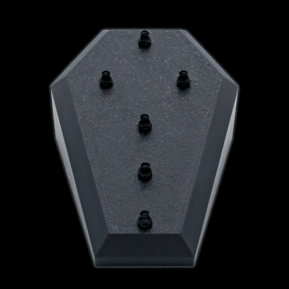 Large Angled Coffin Display- Holds 6 Rings & Barbells - Khrysos Jewelry