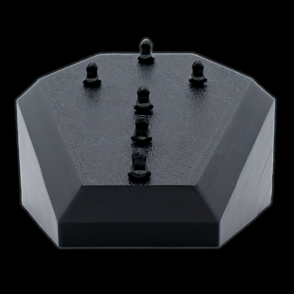 Large Angled Coffin Display- Holds 6 Rings & Barbells - Khrysos Jewelry