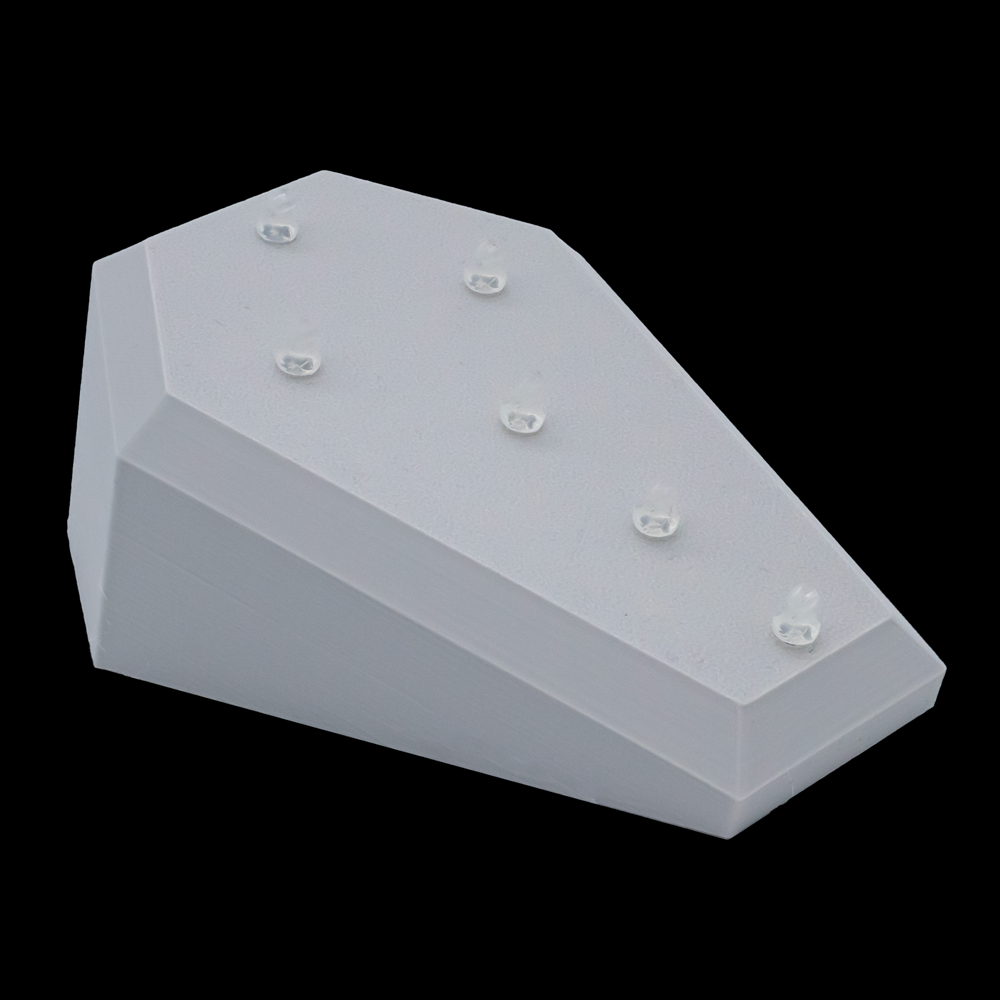 Large Angled Coffin Display- Holds 6 Rings & Barbells - Khrysos Jewelry