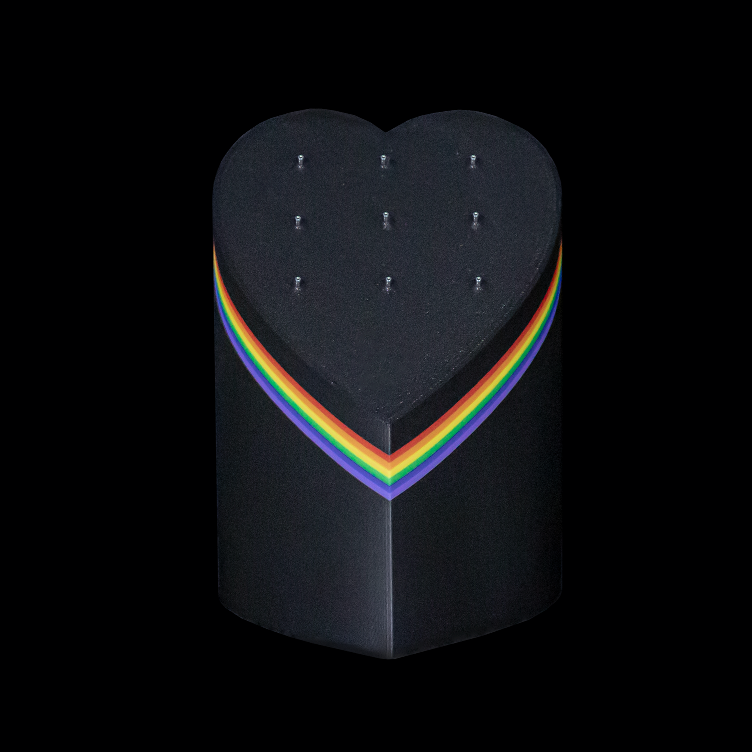 9 Post Threadless Heart Rainbow Display – Khrysos Jewelry
