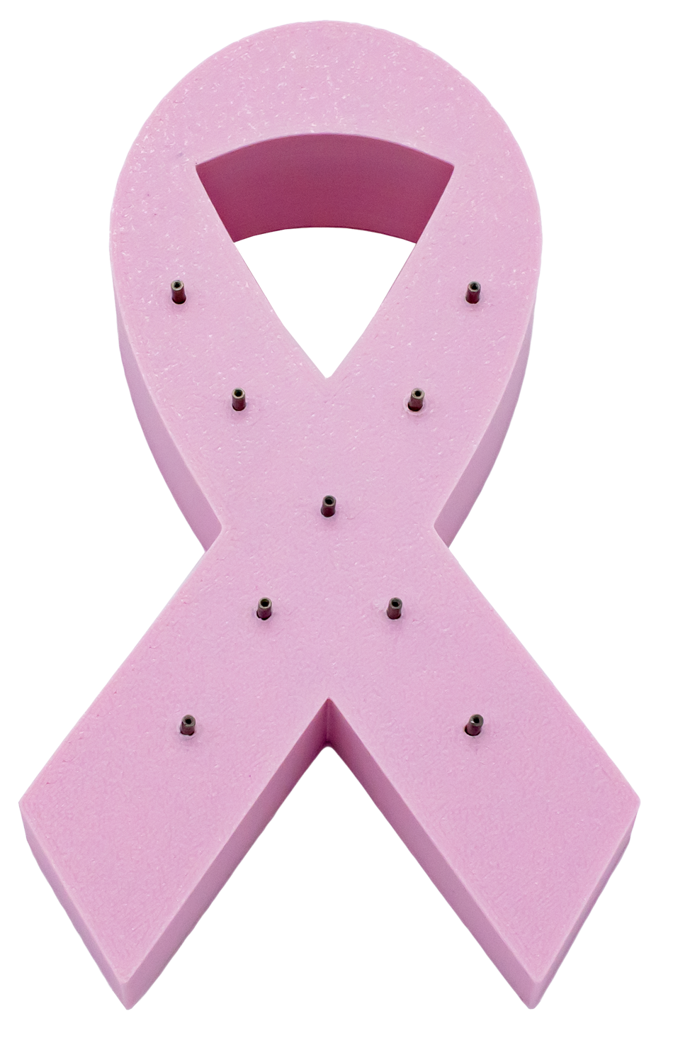 Pink Ribbon Threadless Jewelry Display - Khrysos Jewelry