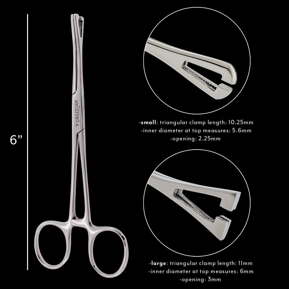 Slotted Pennington Forceps With Ratchet - Khrysos Jewelry