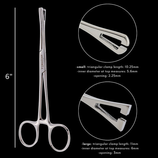 Slotted Pennington Forceps With Ratchet - Khrysos Jewelry