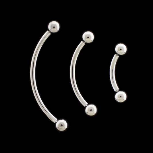 Coil Produced 16G Internally Threaded Curve Barbell - Khrysos Jewelry